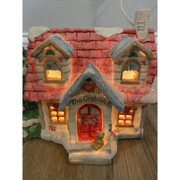 Cherished Teddies The Crachits Enesco A Christmas Carol 1994 W/Light 651362 - Picture 2 of 7